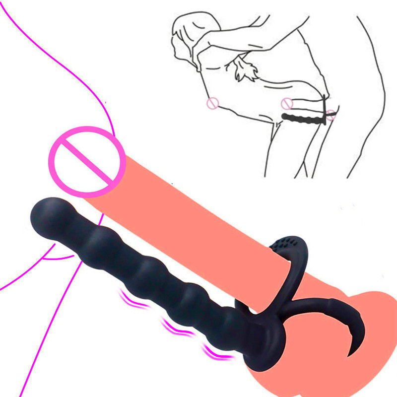 SHEYAY Silicone Backyard Pull Bead Anal Plug Lock Butt Anal Beads Double Penetration Dildo Anal Toy Butt Plug G Spot