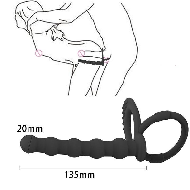 SHEYAY Silicone Backyard Pull Bead Anal Plug Lock Butt Anal Beads Double Penetration Dildo Anal Toy Butt Plug G Spot