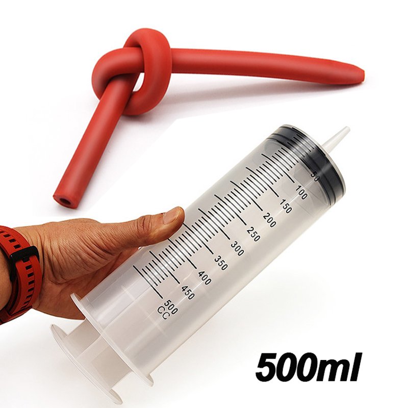 Free Custom Box - 150-500Ml Portable Enema Tube Anal Wash Injection Syringe Cleaning Female Vagina Anus Douche Cleaner Sex Toys