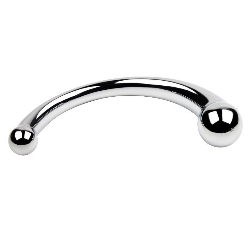 Double Ended Stainless Steel G Spot Wand Massage Stick Pure Metal Penis P-Spot Stimulator Anal Plug Dildo Sex Toy for Women Men