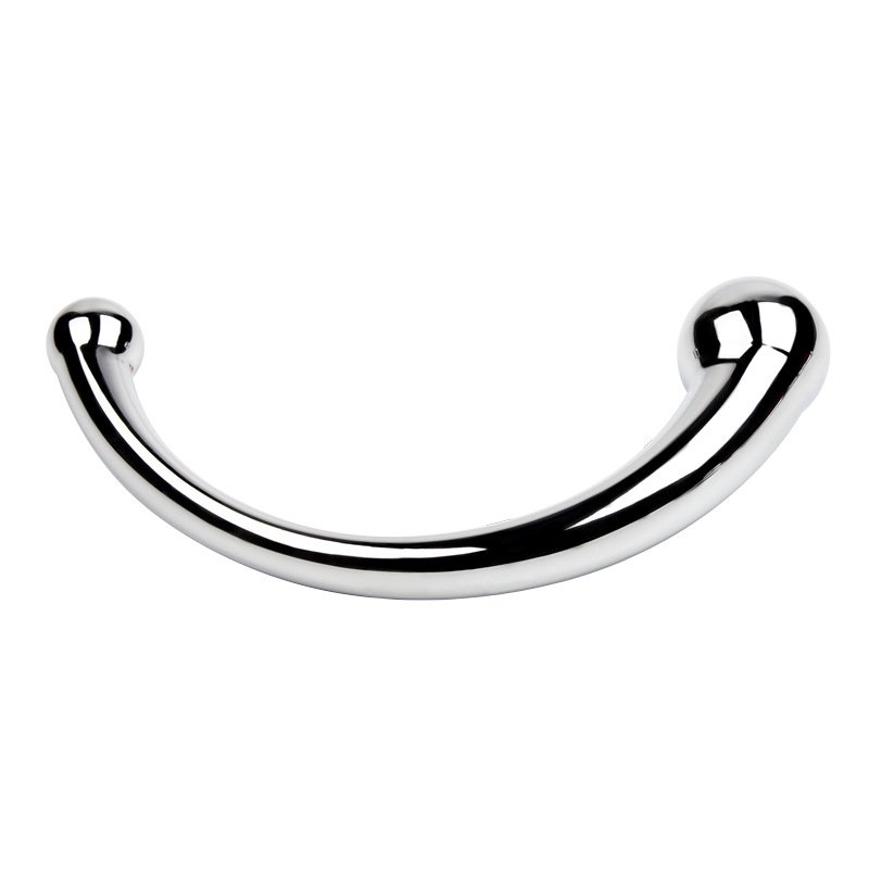 Double Ended Stainless Steel G Spot Wand Massage Stick Pure Metal Penis P-Spot Stimulator Anal Plug Dildo Sex Toy for Women Men