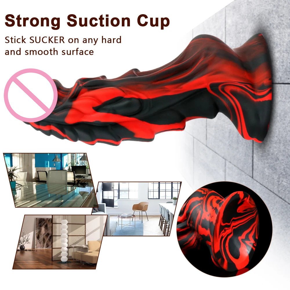 Multicolor Dildo Dinosaur Scales Penis With Suction Cup Anal Female Adult Sex Toys Real Huge Cock Women Strapon Masturbation