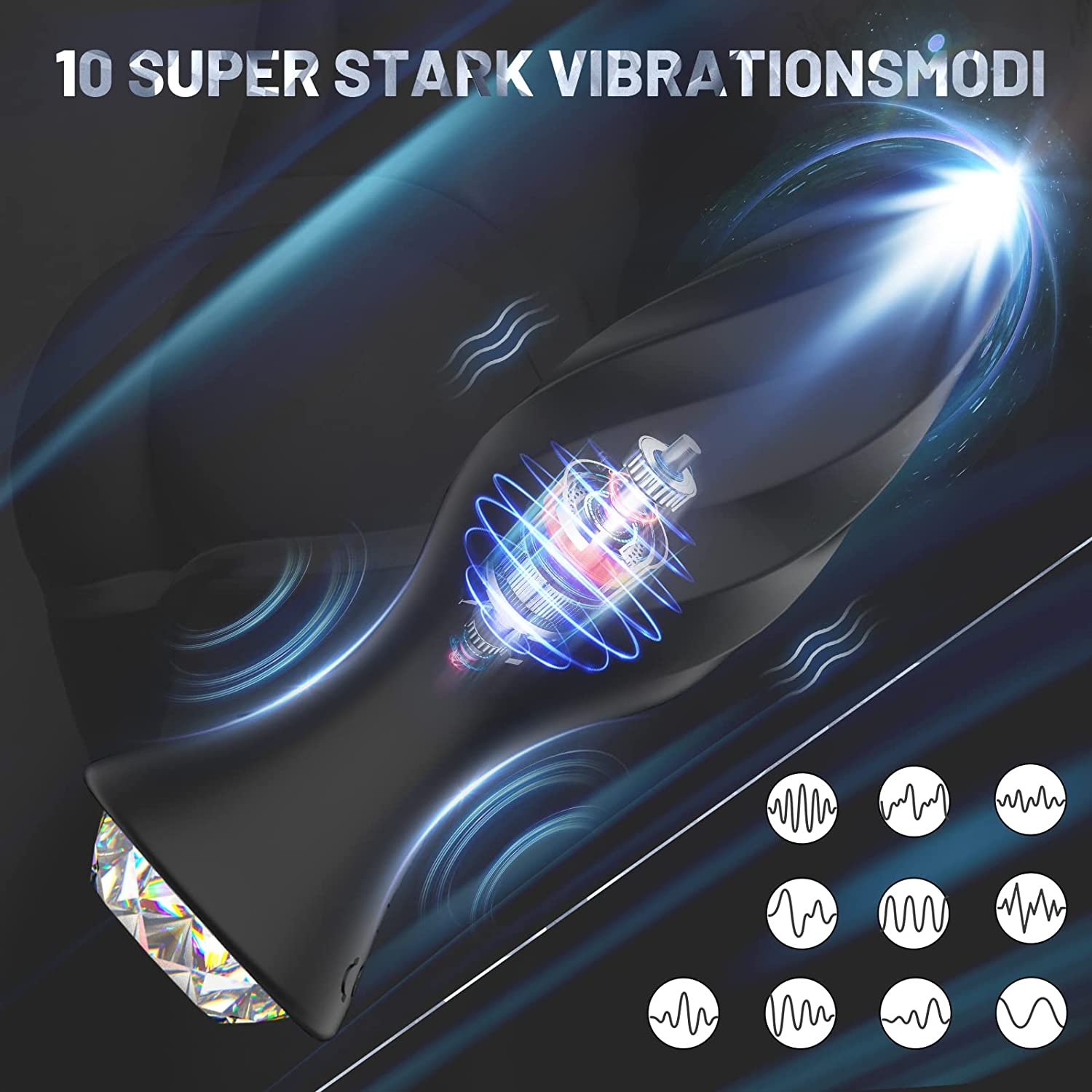 Hot sale Remote Control Luminous Vibrating Butt Plug APP Anal Plug Anal Beads Prostate Massager Jeweled Anal Vibrator