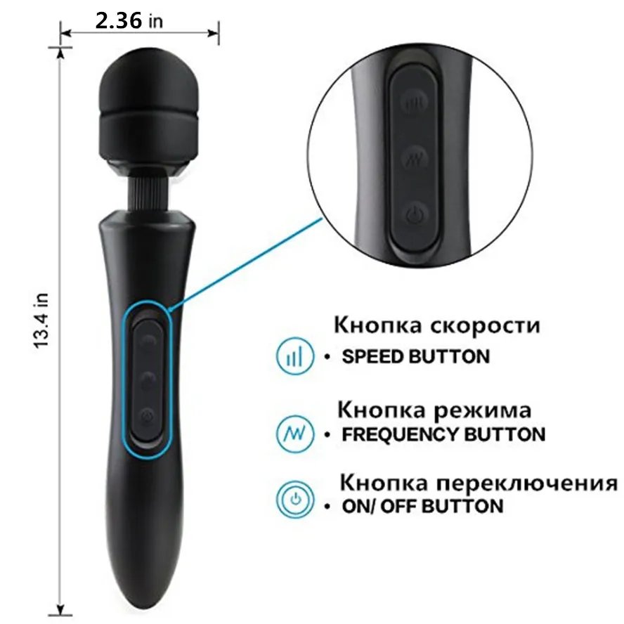 Body Massage Vagina Magic Wand Massager AV Vibrators Dildo Masturbator Product Clitoris Stimulator Adult Toy Women Men Penis