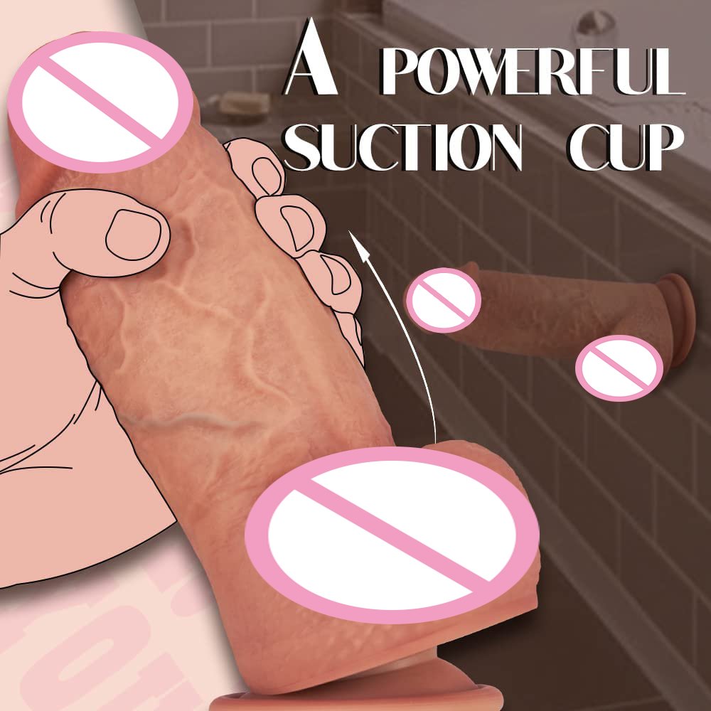 Hot 2.67'' Diameter Thick Huge Realistic Silicone Dildo with Strong Suction Cup G-spot Giant Dildo Anal Sex Toys for Women
