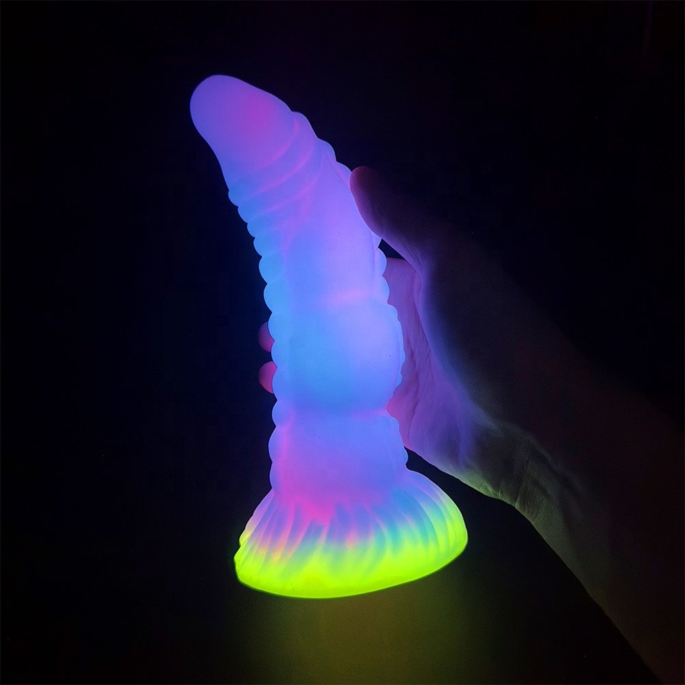 Couple's fun adult toys luminous simulation dildo penis dildo for women with suction cup for men's sex toy