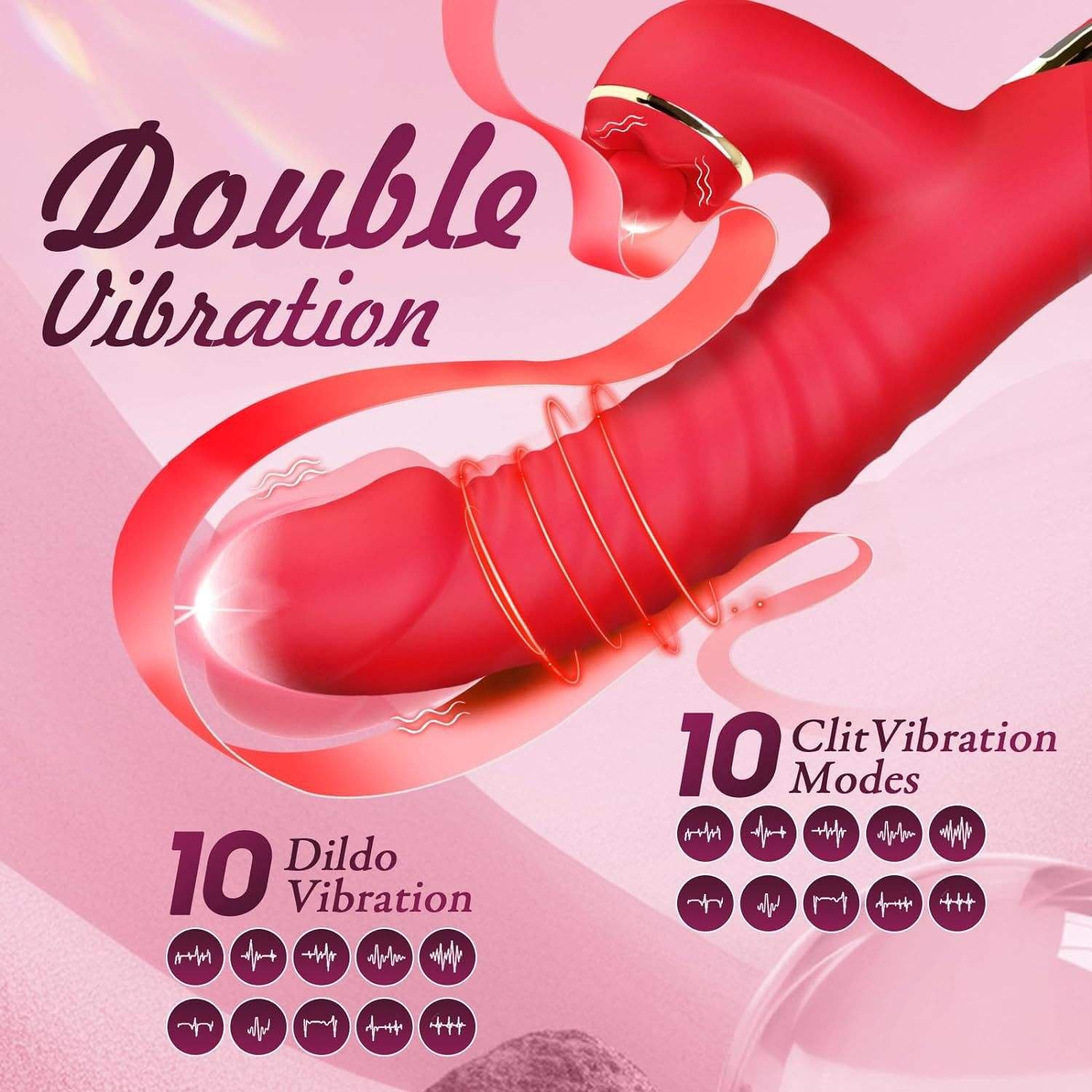 AIZHILAN Adult sex toy wholesale shop of Liquid bat-type retractable swing and vibration 2-in-1 vibrator with APP control