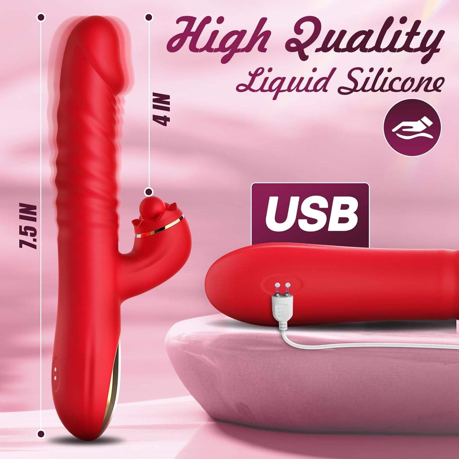AIZHILAN Adult sex toy wholesale shop of Liquid bat-type retractable swing and vibration 2-in-1 vibrator with APP control