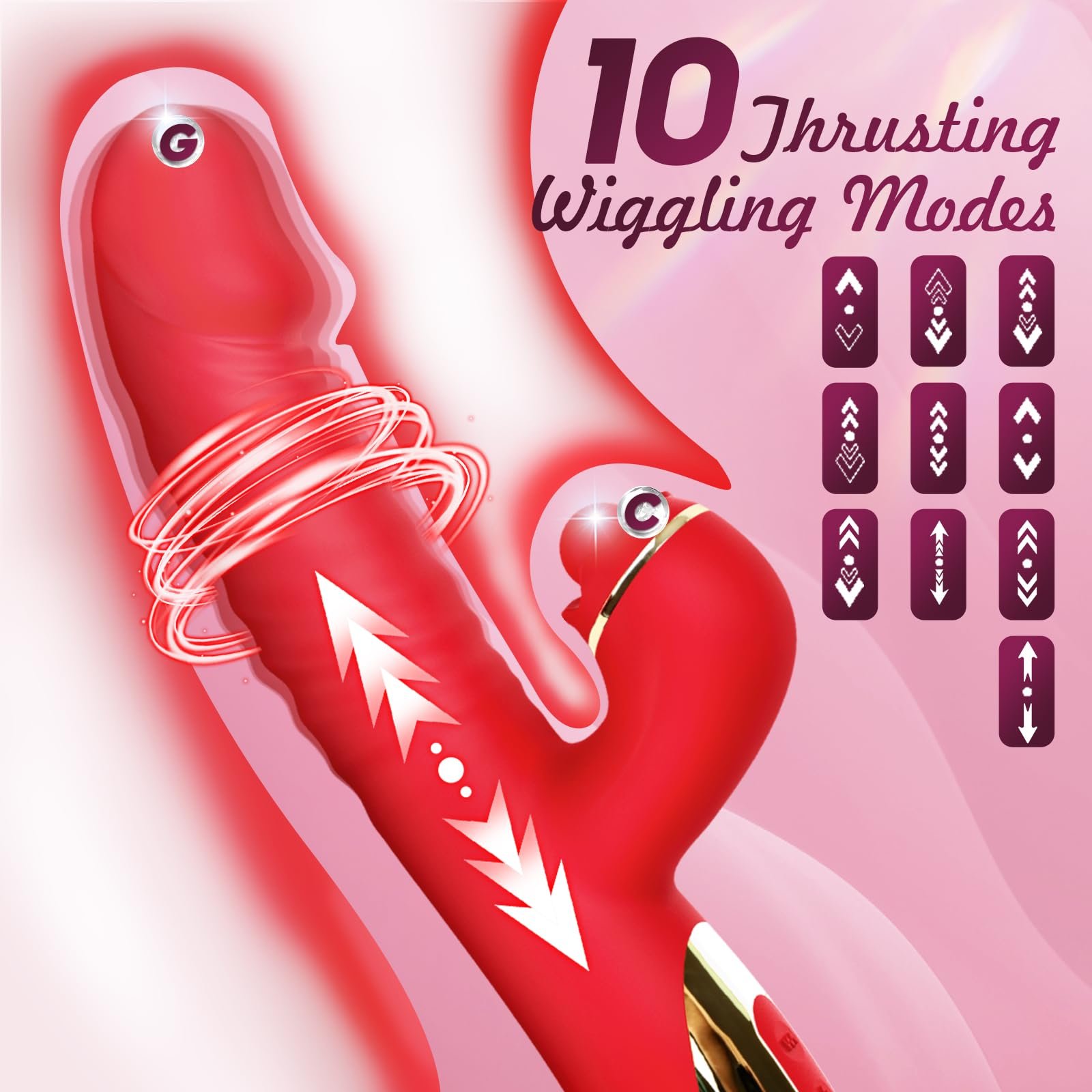 AIZHILAN Adult sex toy wholesale shop of Liquid bat-type retractable swing and vibration 2-in-1 vibrator with APP control