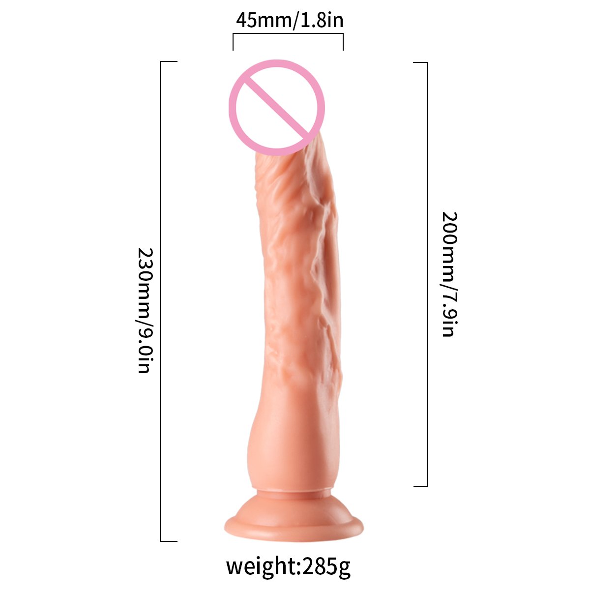 OEM/ODM Factory Wholesale Realistic TPE Dildo for Women 8 inch Anal Dildos Adult Sex Toys Flesh Thin Dildo Suction For Girls