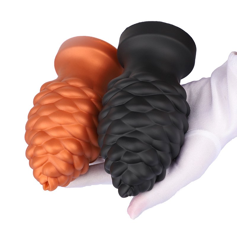 Short Silicone Pinecone Butt Plug Fish Scale Anal Plug