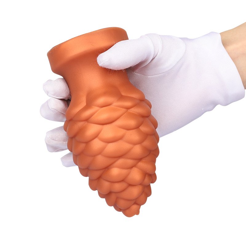 Short Silicone Pinecone Butt Plug Fish Scale Anal Plug