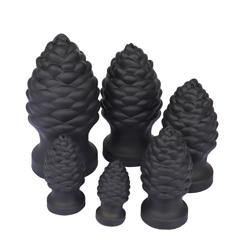Short Silicone Pinecone Butt Plug Fish Scale Anal Plug