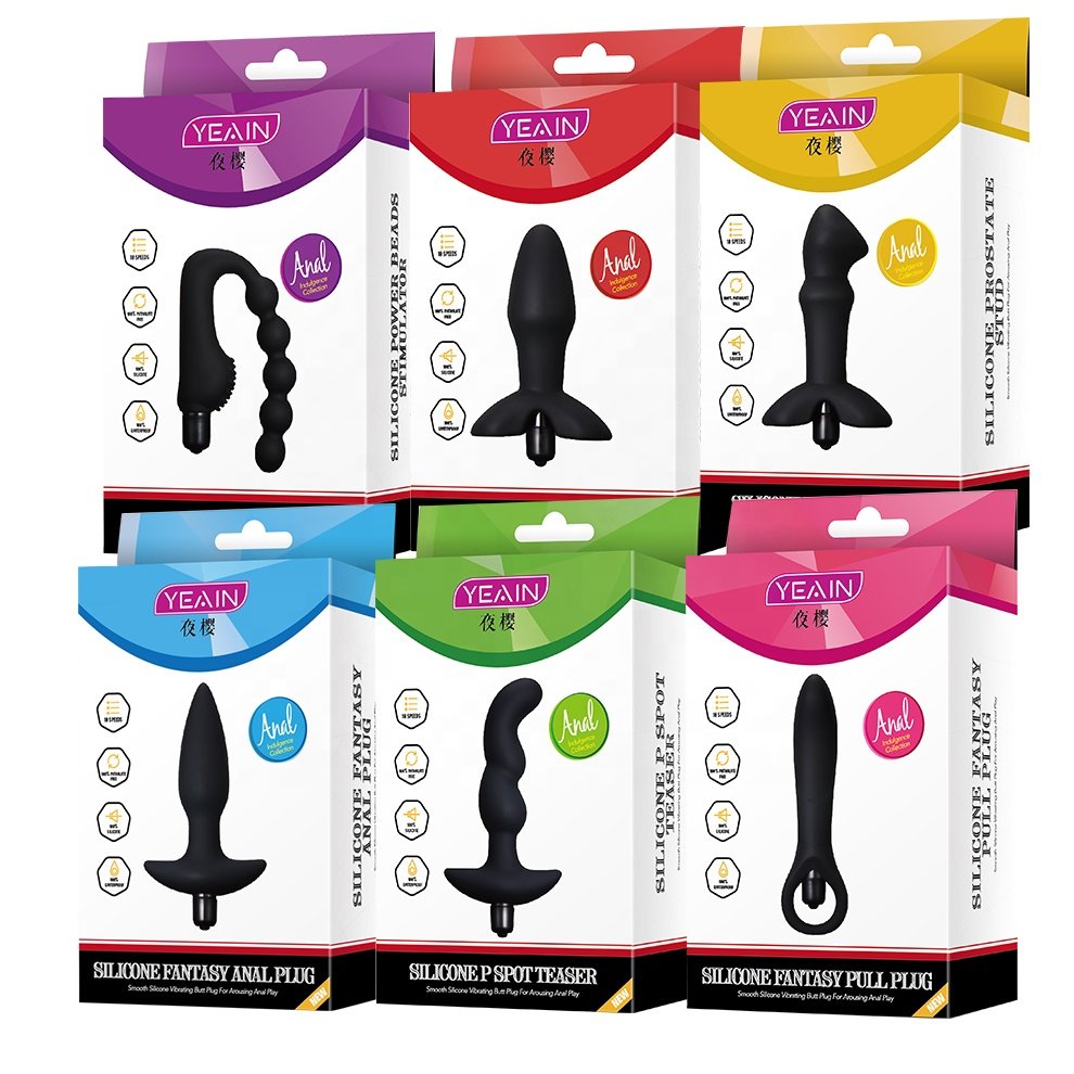 Multi-speed Vibration Massager Mode Medical Silicone G Spot Anal Beads Butt Plug Gay Sex Toys For Men Women