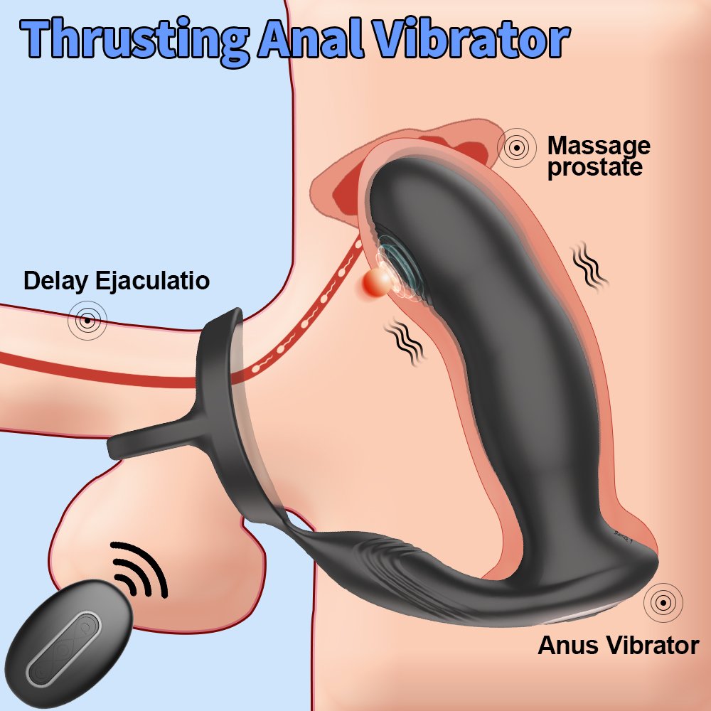 Control Thrusting Anal Plug Vibrator Prostate Massager G Spot Clitoris Vibrator Butt Plug Sex Toys for Men