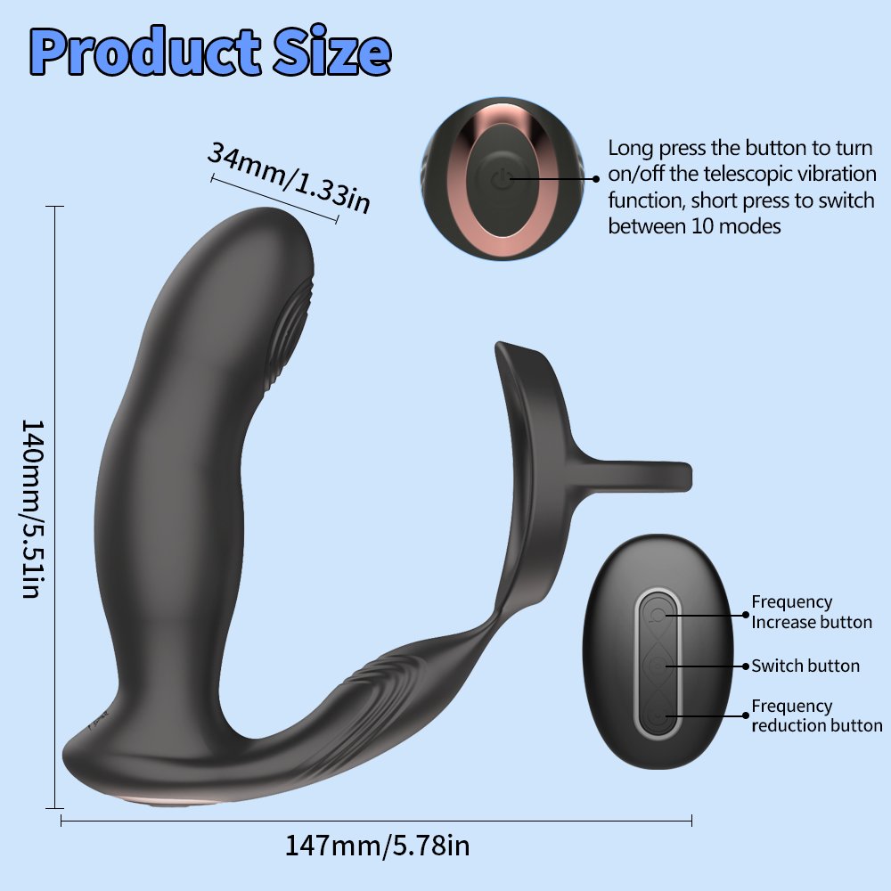Control Thrusting Anal Plug Vibrator Prostate Massager G Spot Clitoris Vibrator Butt Plug Sex Toys for Men