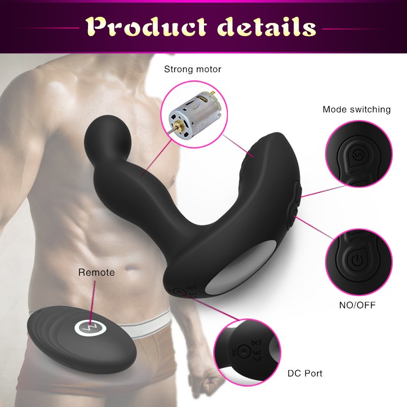 Remote control Male Female Electronic Prostate Massager with Wireless Control Vibrator Gift for Men'