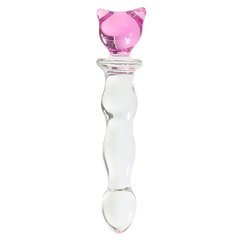 Cute hot sale sex toy crystal glass anal butt plug for adult fun and body massage, High quality cheap glass dildo glass anal toy