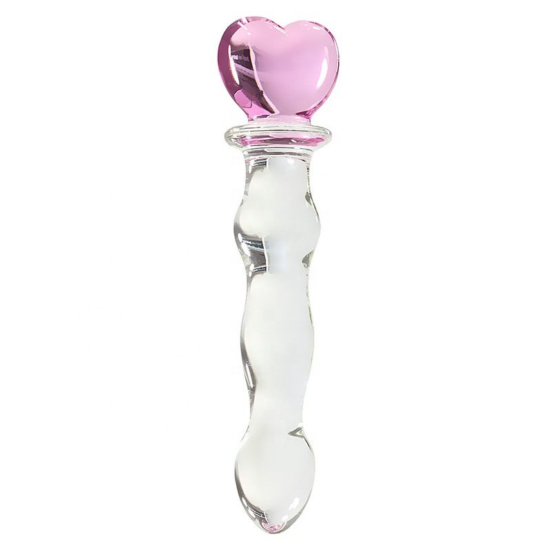 Cute hot sale sex toy crystal glass anal butt plug for adult fun and body massage, High quality cheap glass dildo glass anal toy