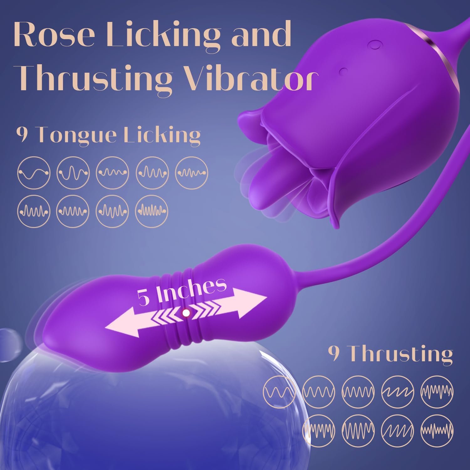 Aizhilian 3 in 1 Rose-style sucking and stretchable toe vibrator is selling directly by factory toys for adults