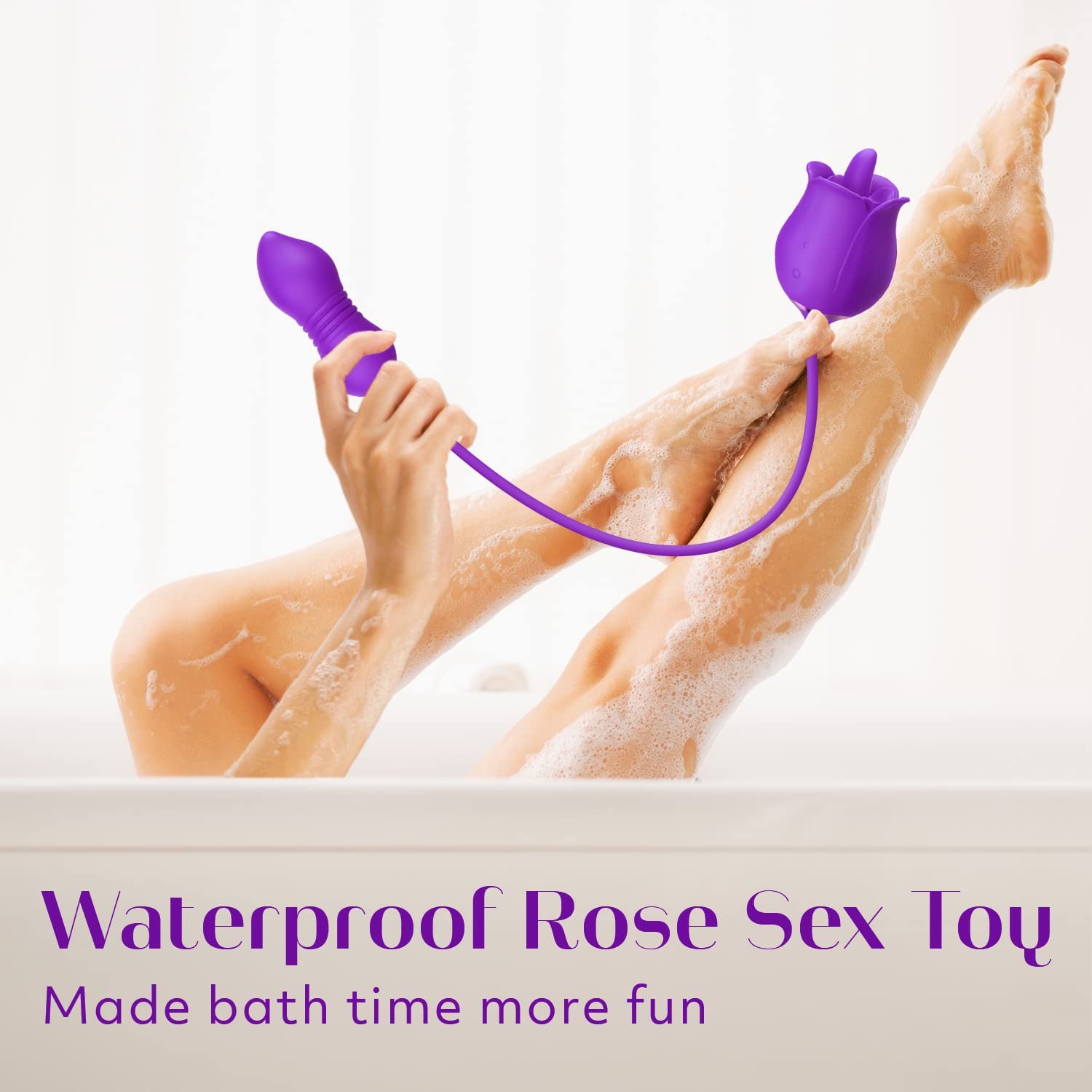 Aizhilian 3 in 1 Rose-style sucking and stretchable toe vibrator is selling directly by factory toys for adults
