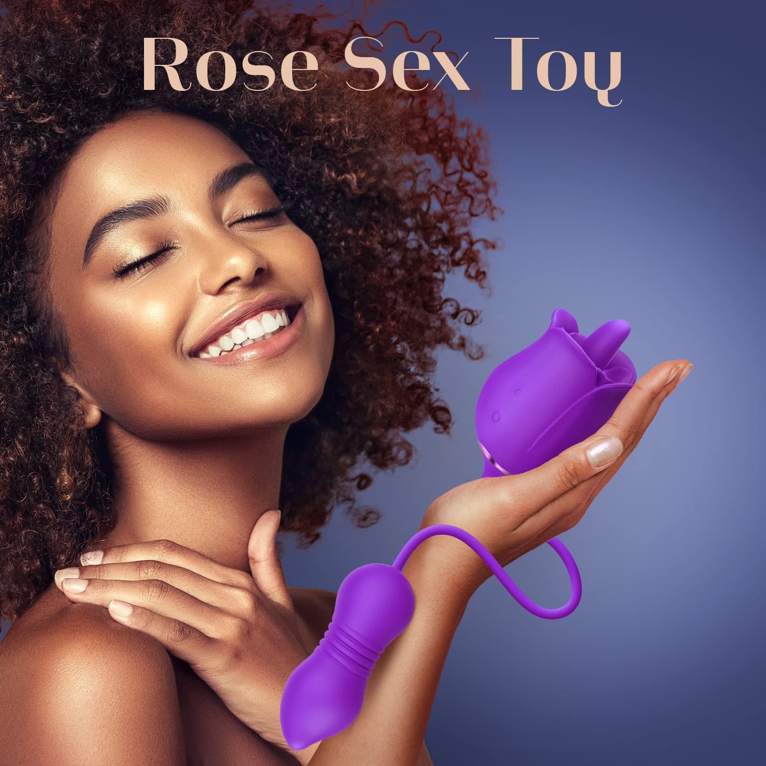 Aizhilian 3 in 1 Rose-style sucking and stretchable toe vibrator is selling directly by factory toys for adults
