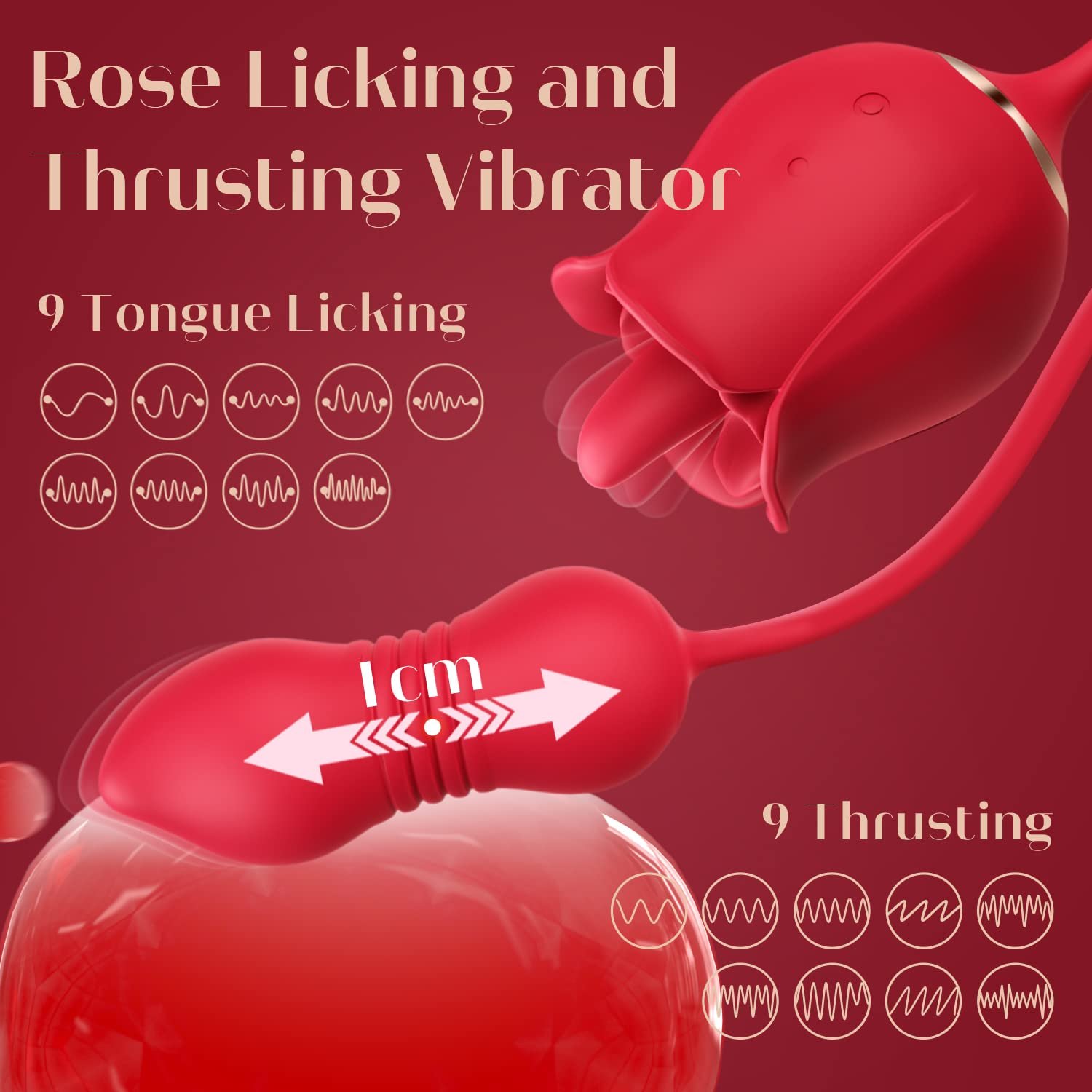 Aizhilian 3 in 1 Rose-style sucking and stretchable toe vibrator is selling directly by factory toys for adults