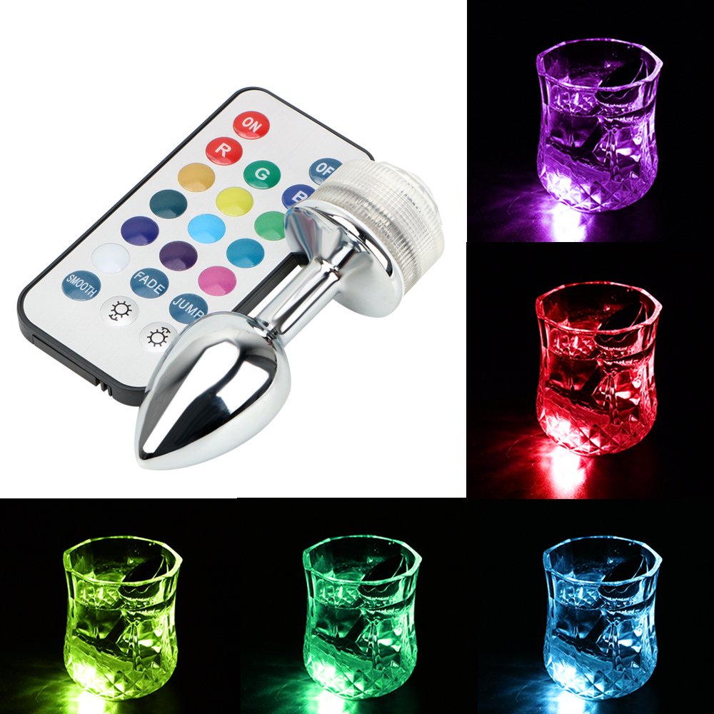 Popular Color changing anus enlarge anal butt plug with remote anal light up plug anal plug with led lights