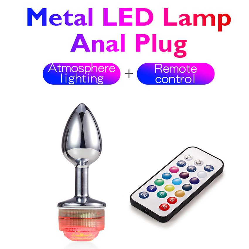 Popular Color changing anus enlarge anal butt plug with remote anal light up plug anal plug with led lights