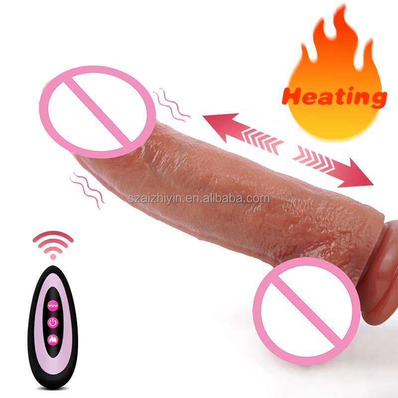 8.6inch Remote Control Simulation Adult Toys telescopic swing heated liquid Suction Cup Insert Vibrator Electric Dildo