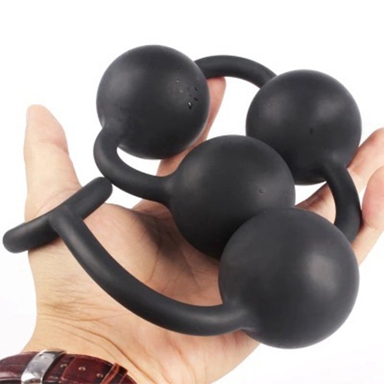 4 Balls Anal Beads Erotic G-spot Silicone Butt Plug with Pull Ring Sex Toys for Women Men