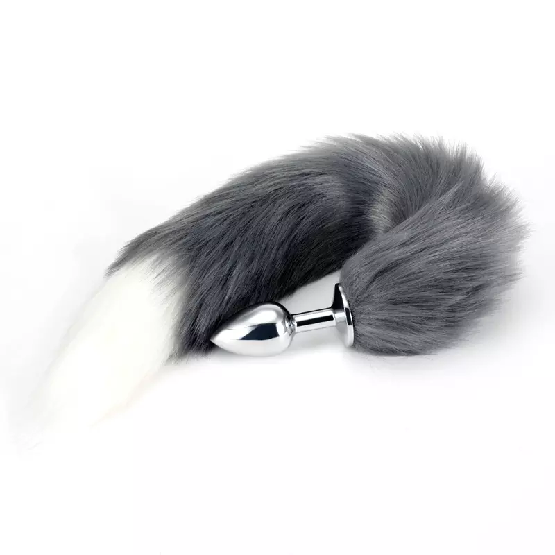 Artificial Fur fFoxtail Plug Butt Tail Backyard Metal White Tail Anal Plug Wholesale Erotic Toy Cat Tail Anal Plug