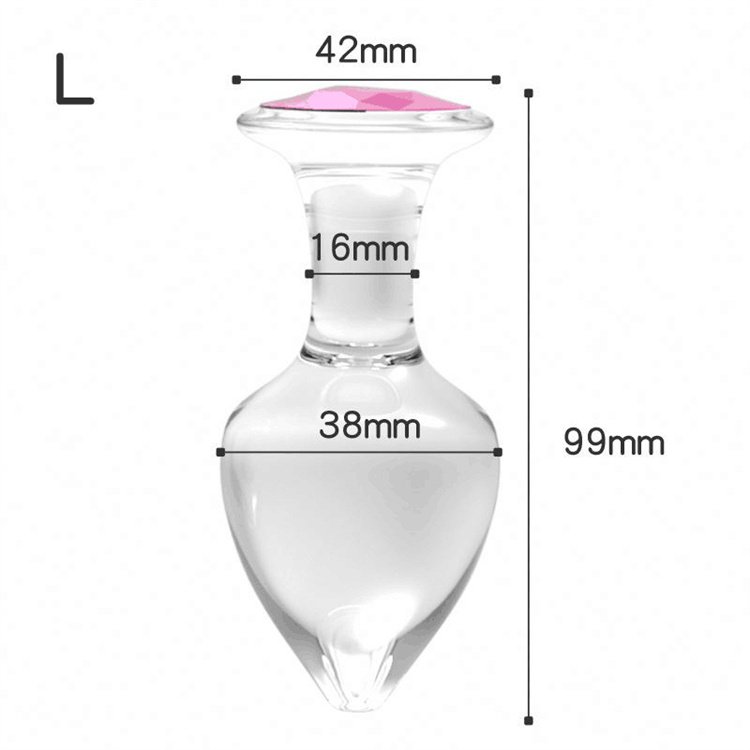 Butt Plug Anal Dilator 3PCS Set Transparent Glass Anal Plug Sex Toys for Women Men
