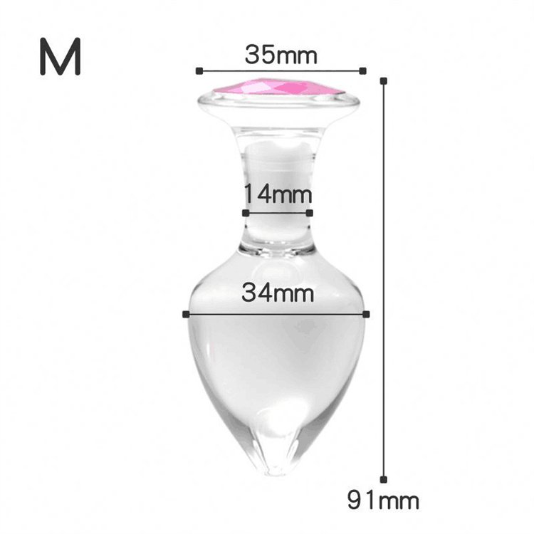 Butt Plug Anal Dilator 3PCS Set Transparent Glass Anal Plug Sex Toys for Women Men