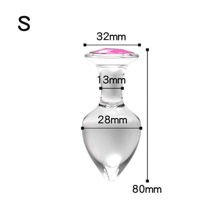 Butt Plug Anal Dilator 3PCS Set Transparent Glass Anal Plug Sex Toys for Women Men