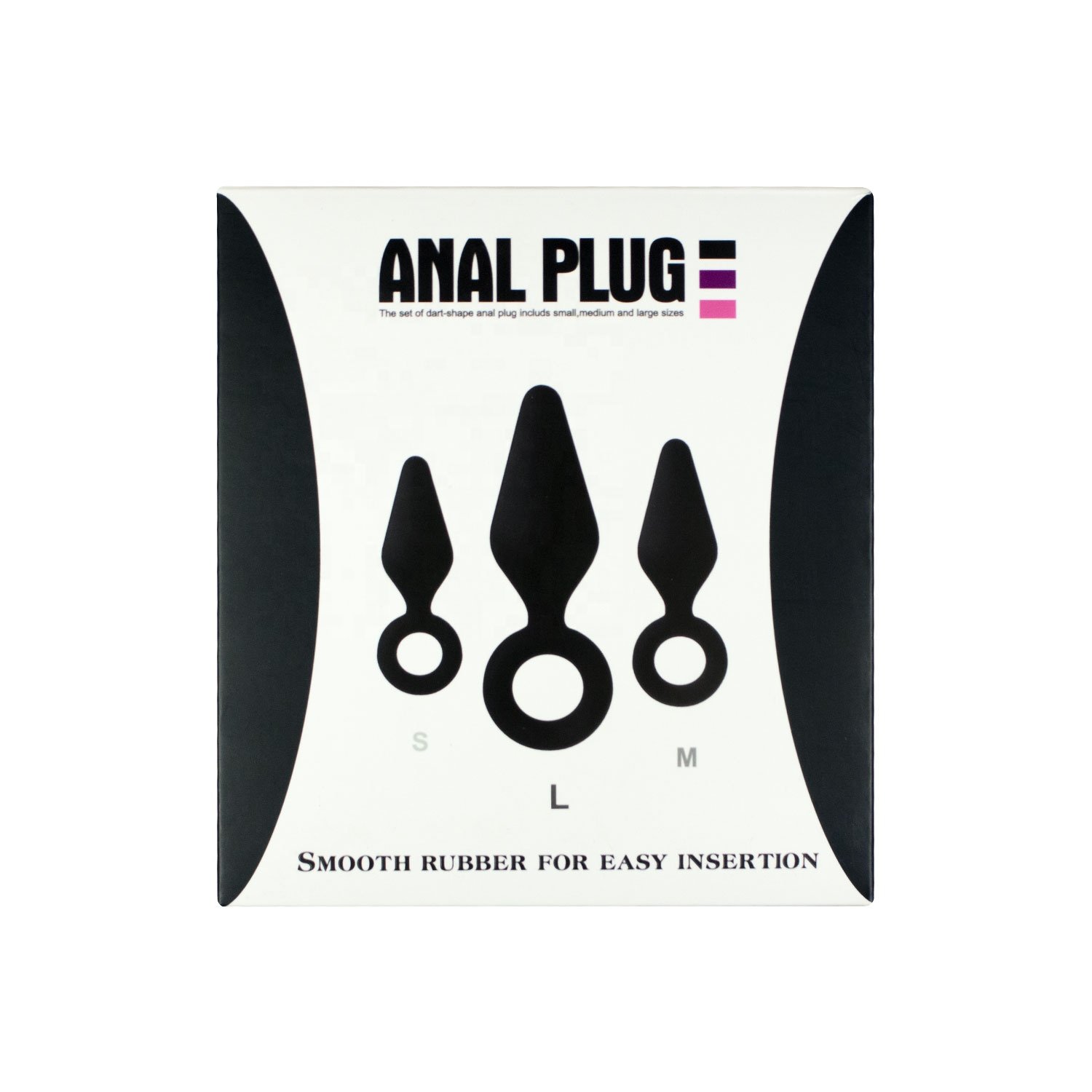 S M L Silicone adult sex toys anal trainer anchor dart butt anal plugs set with rings