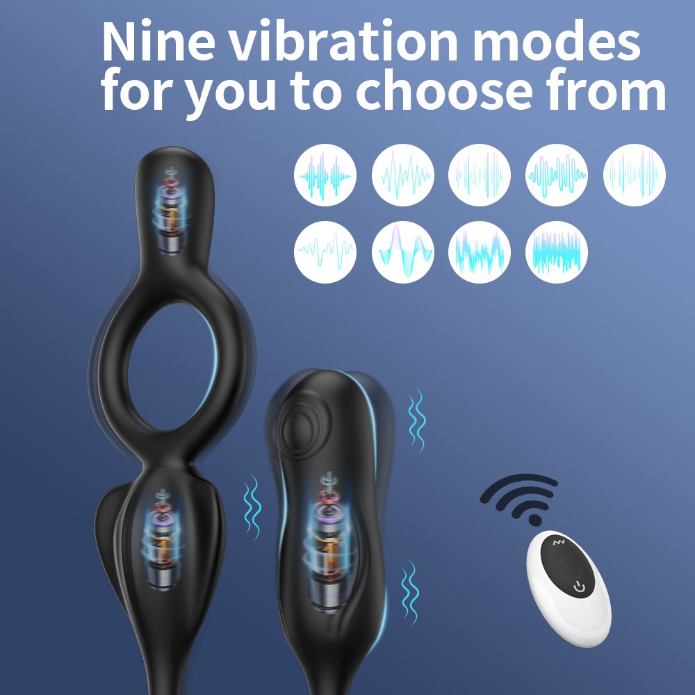 3 in 1 App Remote Control 3 Motors Anal Butt Plug Vibrator Vibrating Cock Ring Prostate Massager Sex Toys For Men