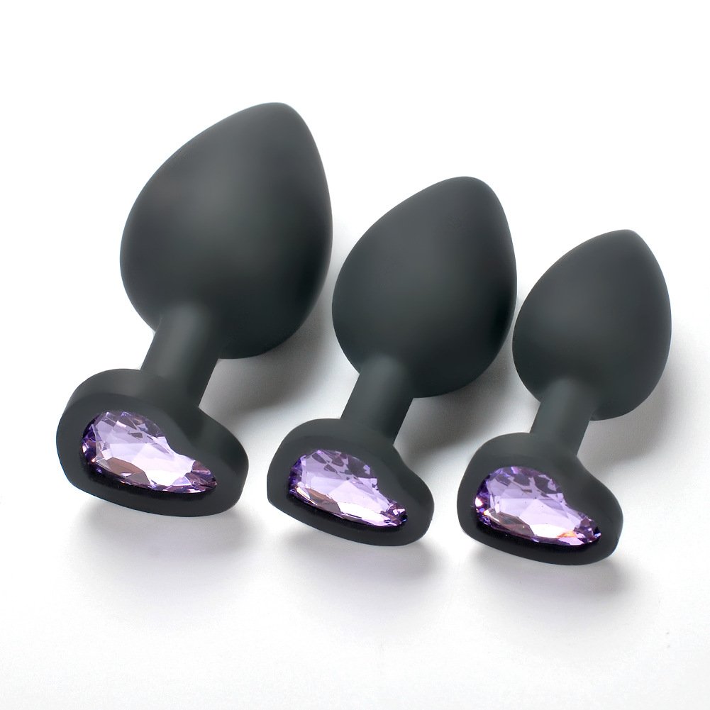 Factory directly sale high flexible butt plug , medical silicone anal plug for woman anal sex toy