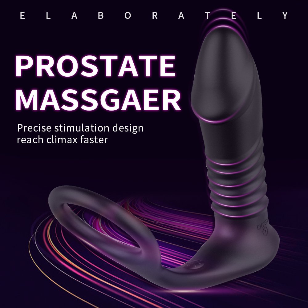 10-Frequency Vibrating Cock Ring G-Spot Massager Sex Toys for Men Anal Vibrator Butt Plug Juguetes Sexuales
