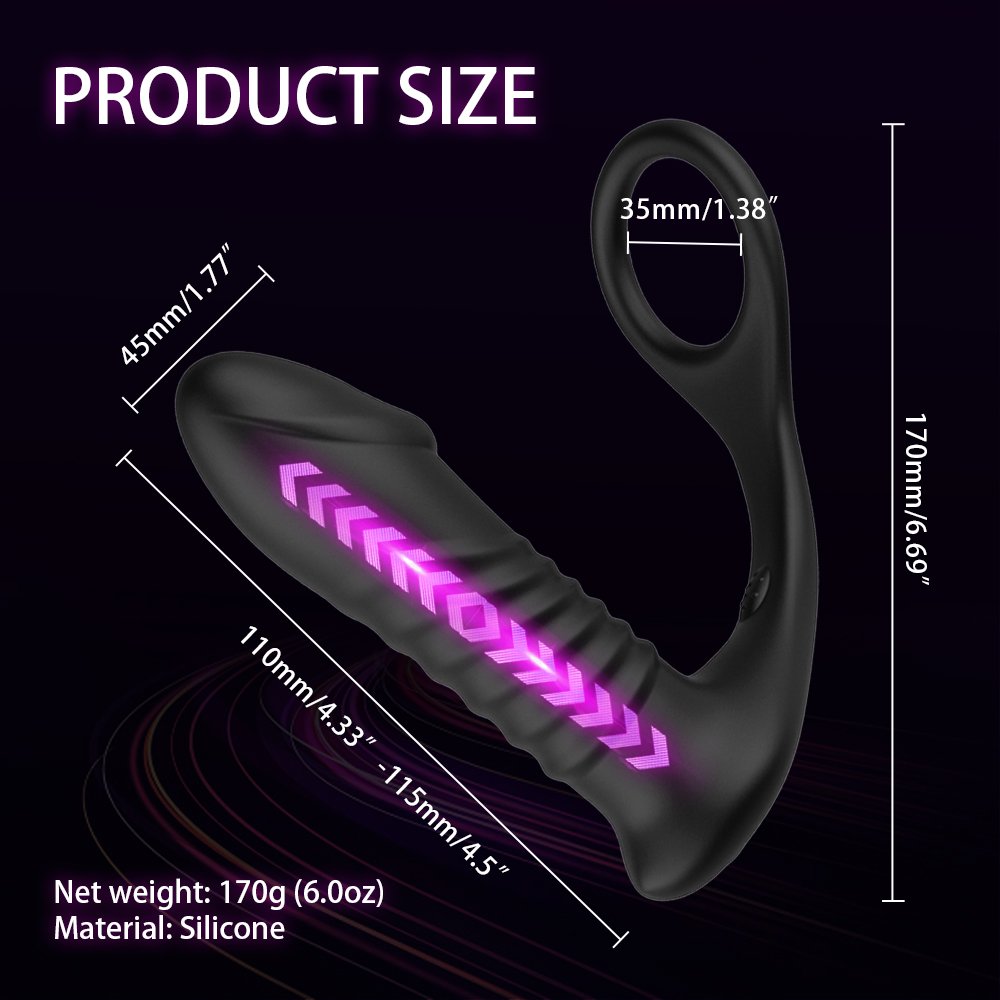 10-Frequency Vibrating Cock Ring G-Spot Massager Sex Toys for Men Anal Vibrator Butt Plug Juguetes Sexuales