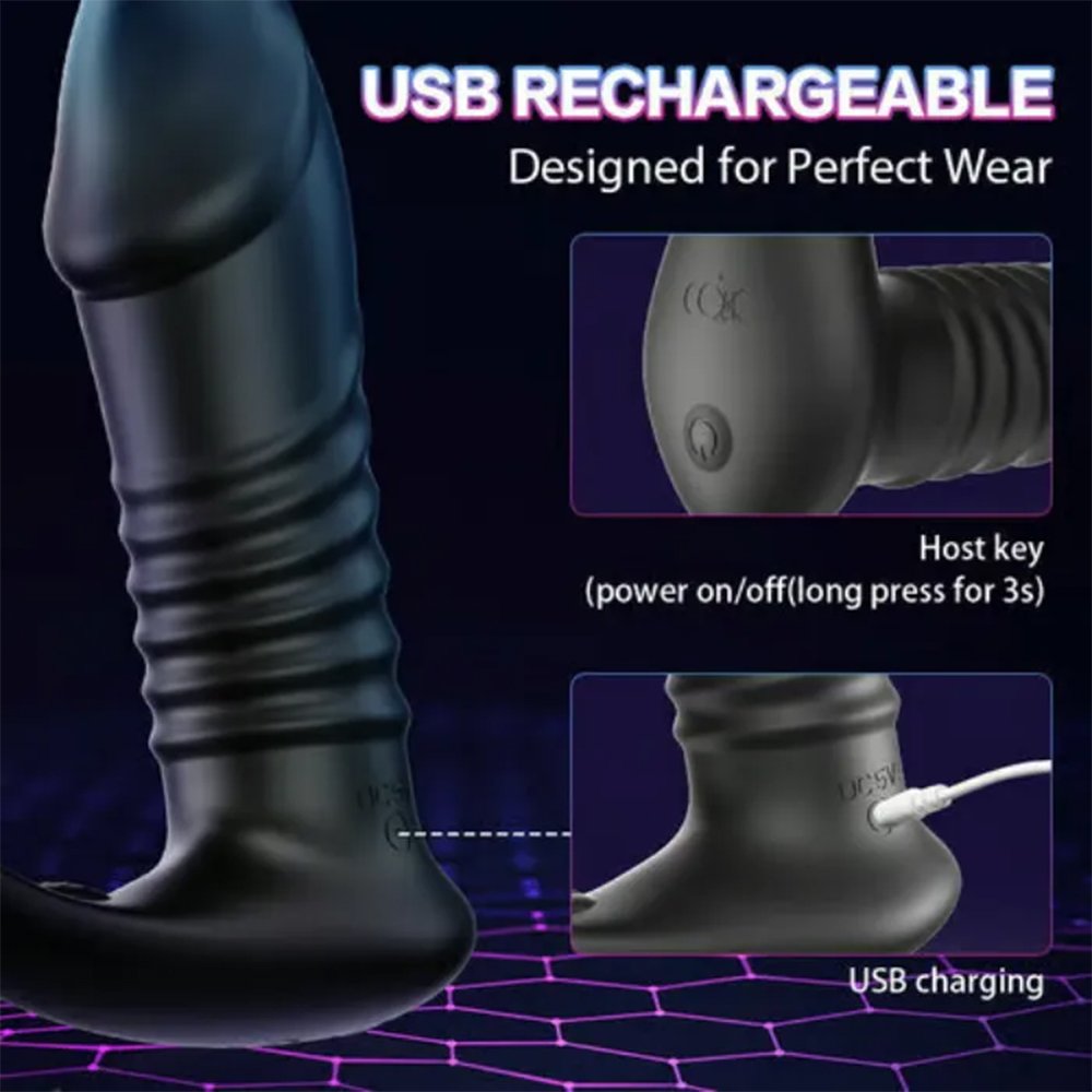 10-Frequency Vibrating Cock Ring G-Spot Massager Sex Toys for Men Anal Vibrator Butt Plug Juguetes Sexuales