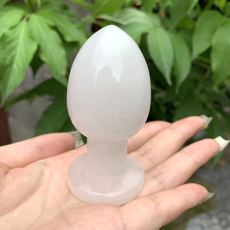 Wholesale Rose Quartz Butt Plug Yoni Wand Black Obsidian Anal Plug Quartz Dildos Crystal Anal Butt Plugs For Women Sex Toys