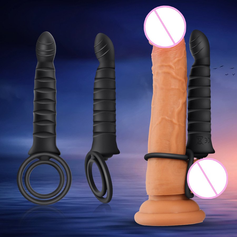 New 10 frequency Resistant Silicone Bead Anal Plug with Dual Hole Ring Locking Anal Plug Toys for Woman and Men