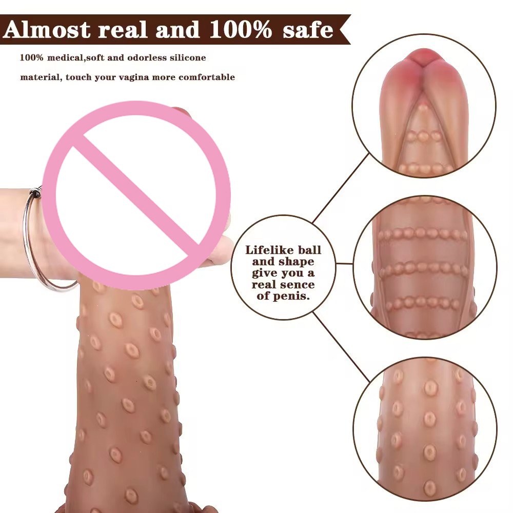 Realistic Dildo with Suction Cup Vaginal G-Spot Massage Anal Plug Sex Toy Huge Tongue Dildos Dragon Dildo Female Sex Toys