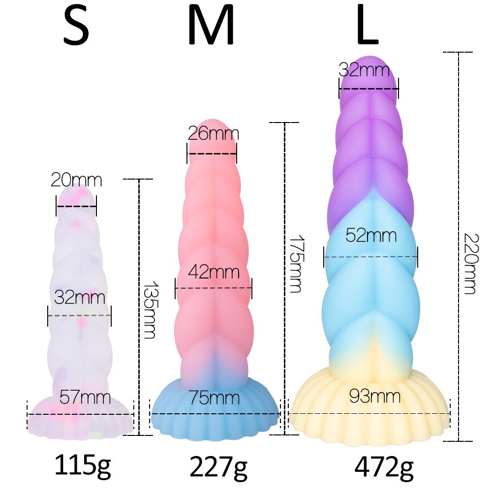 Wholesale Factory Price Customized Glowing Dark Twist Fat Plug Anal Bead Toy Simulator For Women