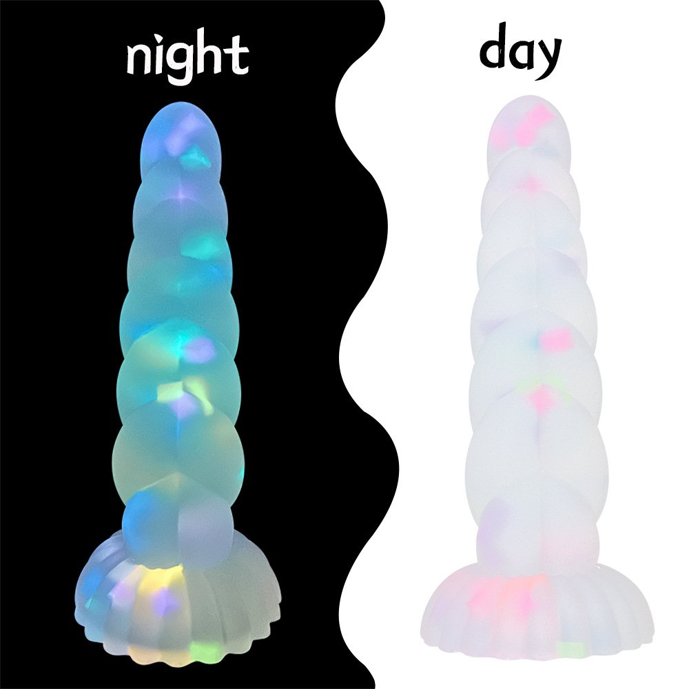 Wholesale Factory Price Customized Glowing Dark Twist Fat Plug Anal Bead Toy Simulator For Women