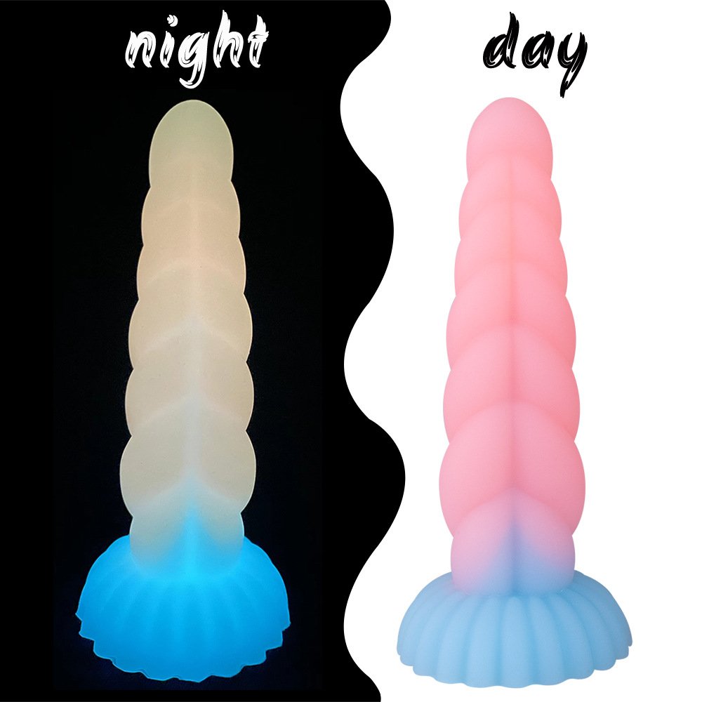 Wholesale Factory Price Customized Glowing Dark Twist Fat Plug Anal Bead Toy Simulator For Women