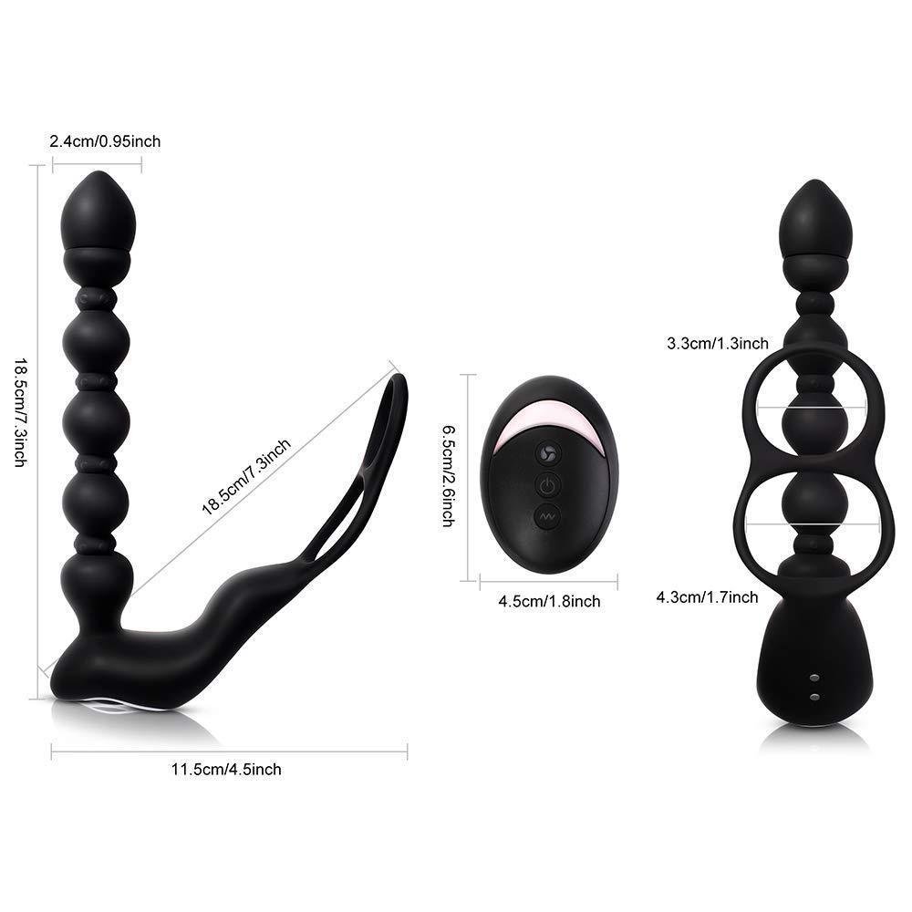 HULAMY Soft silicone wholesale anal cock ring vibrator Heating silicone extra long anal bead sex toys for men
