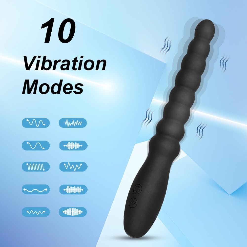 Thrusting Dildo 10 Speed Anal Vibrator Anal Beads Prostate Massage Dual Motor Butt Plug Stimulator USB Charge Vibrators Sex Toys