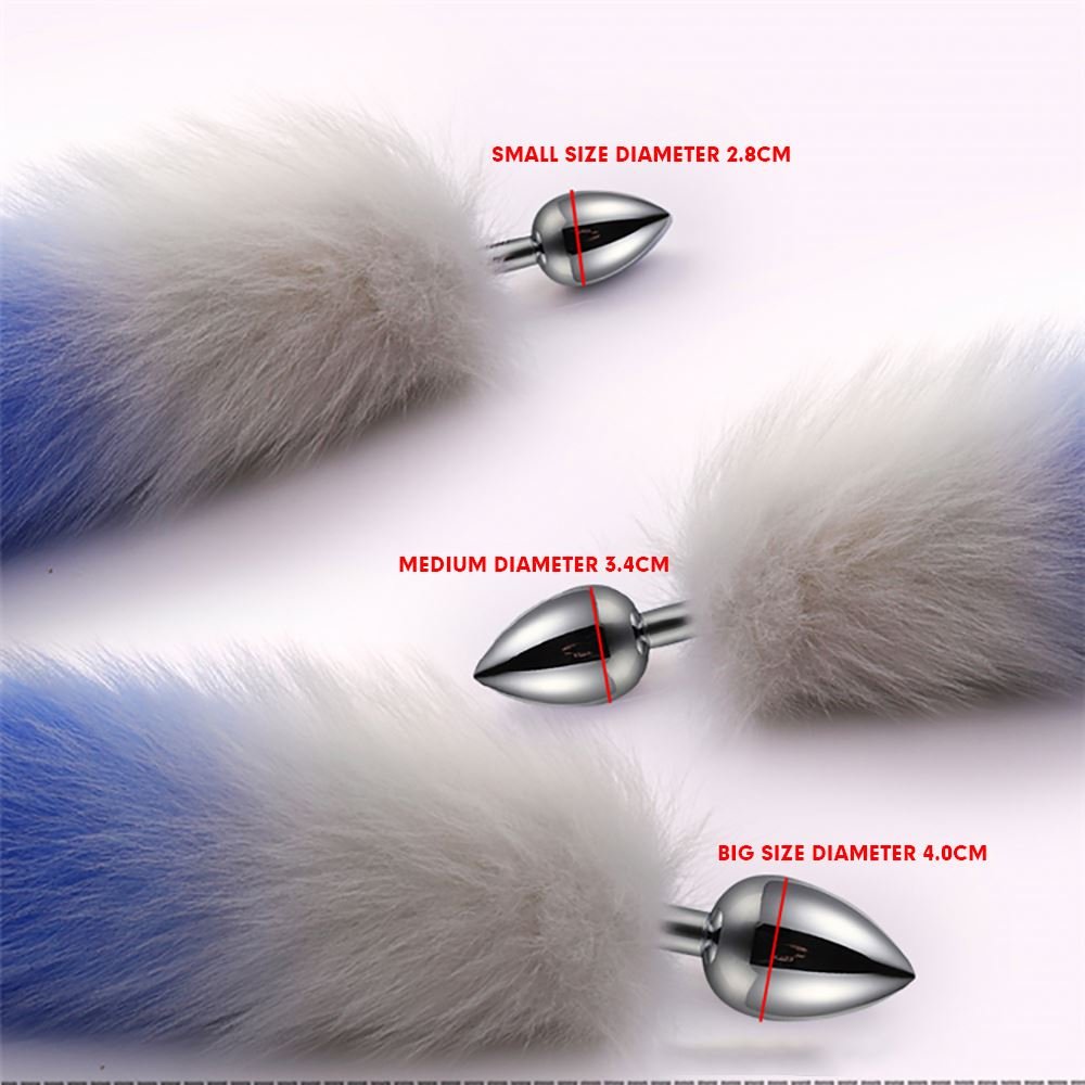 2024 hot sale Fake fur silicone metal fox tail anal plug butt plug fun sex games anal sex toys for woman